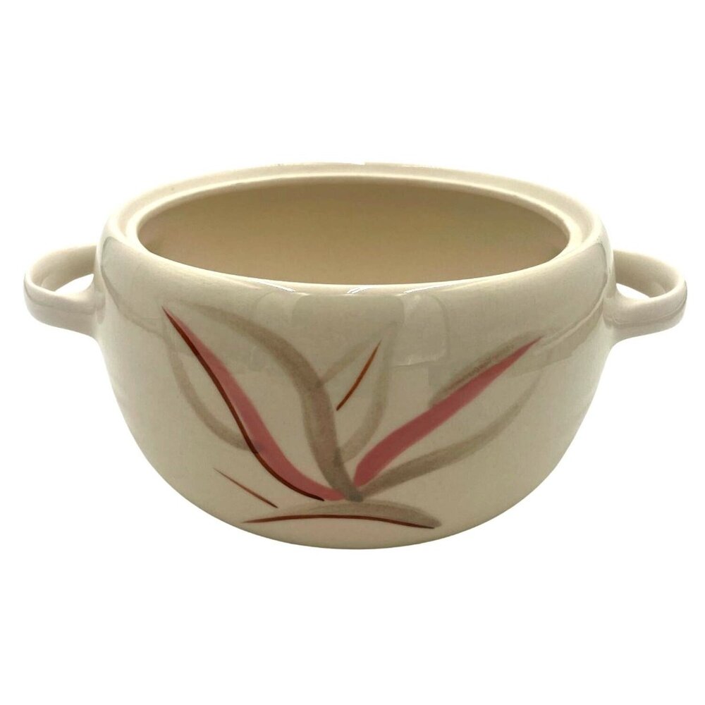 Winfield Handcrafted True Porcelain Serving Bowl Handles Dragon Flower Design